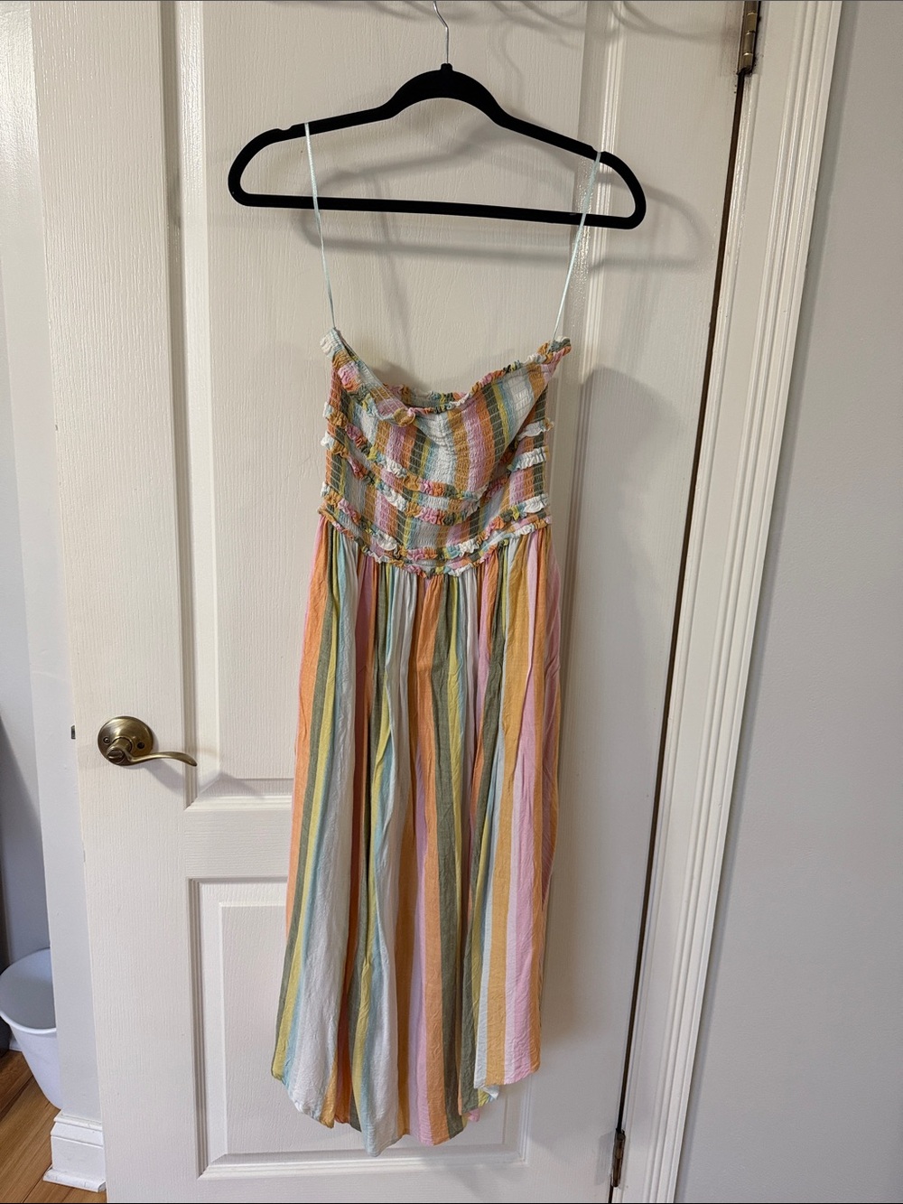 O'Neill Pastel Multi-Stripe Strapless Sundress